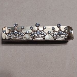Business card holder with crown design made for office desk Faux gemstone crowns